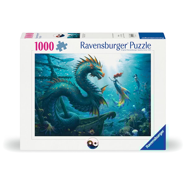 Fortryllende drage og havfrue Puslespill 1000 brikker, Ravensburger