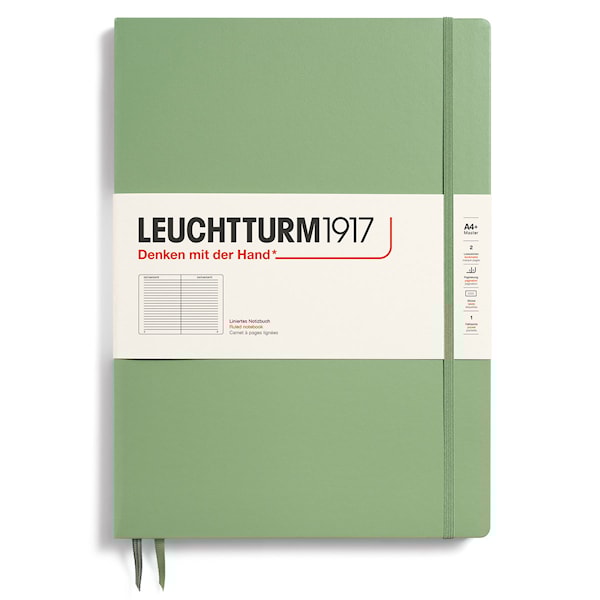 Notatbok A4+ Slim Linjert Salvie Leuchtturm1917