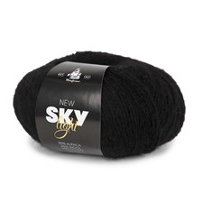 New Sky Light Alpaca Mix Yarn 50 g Black 174 Mayflower