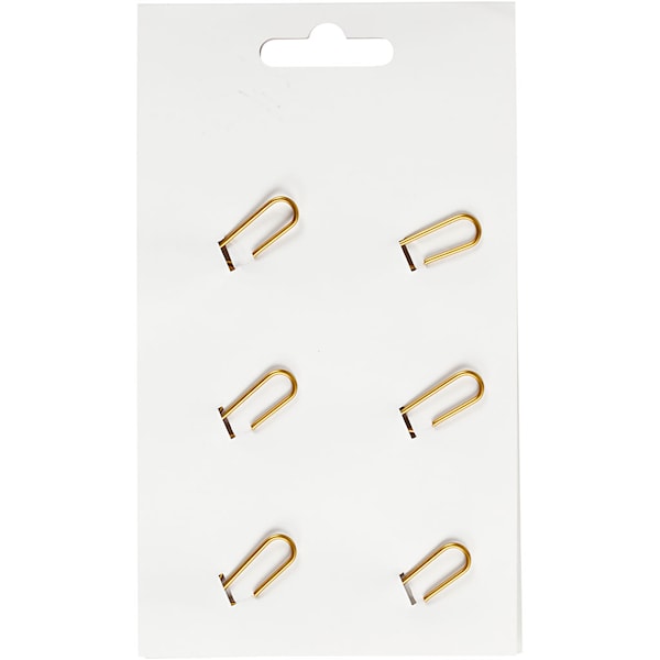 Klips, fugl, str. 32x40 mm, gull, 6 stk./ 1 pk.