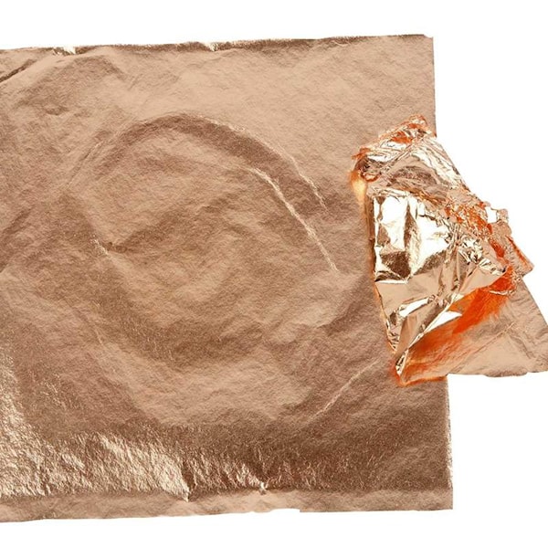 Bladmetall 16x16 cm Koppar 25 Ark