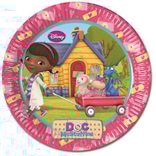 Doktor McStuffins, Papptallerkener, 23 cm, 8 stk.