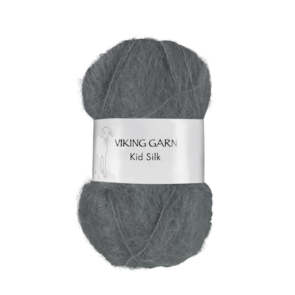 Kid/Silk Garn 25 g Mørk grå 315 Viking Garn