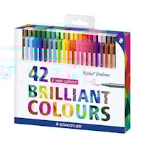 StaedtlerTriplus® Fineliner Fargeleggingspenner 42-pakk 03 mm Fiberspiss Staedtler