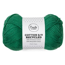 Cotton 8/9 Garn 100g Recycled Green A177 Adlibris