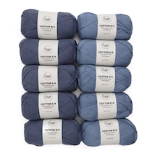 Adlibris Bomull 8/4 Garn 100g Double Denim 10-pack
