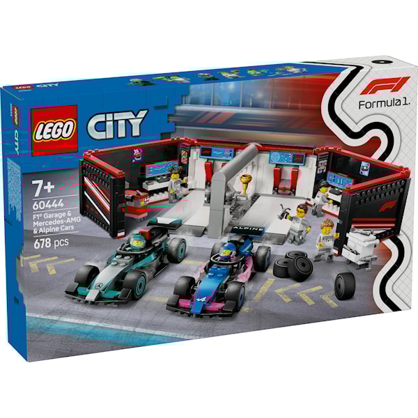 LEGO City 60444 F1-verksted med Mercedes-AMG og Alpine