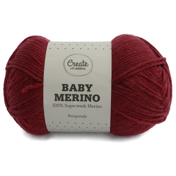 Adlibris Baby Merinovilla Lanka 50g Burgundy A028