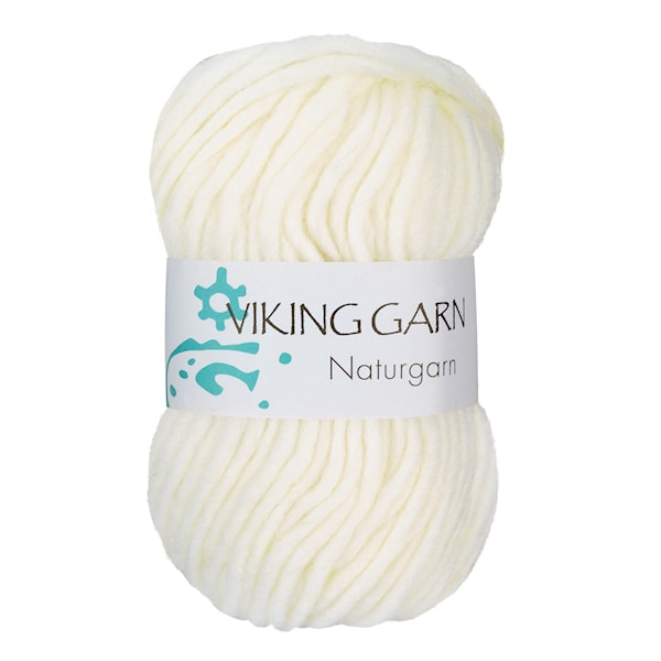 Naturgarn 50 g Hvit 602 Viking Garn