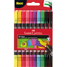 Huopakynä kaksipäinen Neon 10-pack Faber Castell