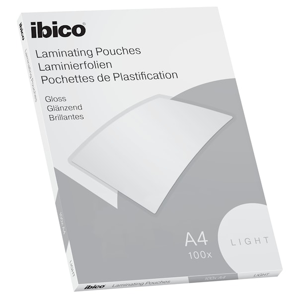 Laminat Basics Light A4 100-pakning Ibico