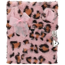 Dagbok fluffig rosa med hjärtlås TOPModel