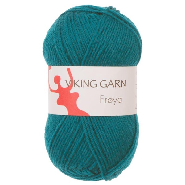 Viking of Norway Froya Garn Ullmix 50g Turkos 230