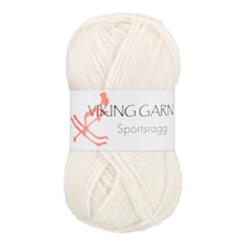 Sportsragg 50 g valkoinen Viking Garn