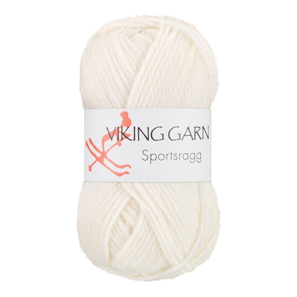 Sportsragg 50 g Hvit 500 Viking Garn