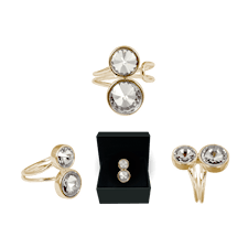 Ioaku Kai Ring Alloy Gold/White