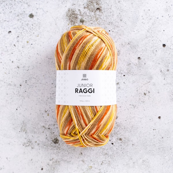 Junior Raggi Garn Ullmiks 100 g Paprika Parade (68449) Järbo