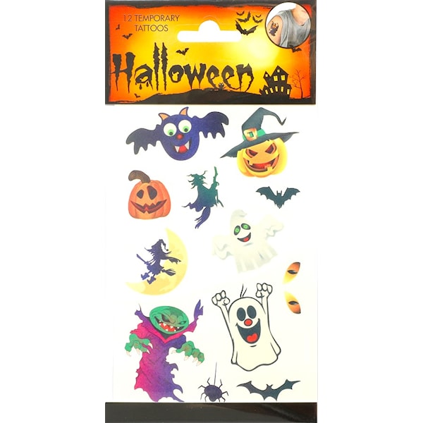 Tatoveringer Halloween spøkelser og gresskar 1 ark