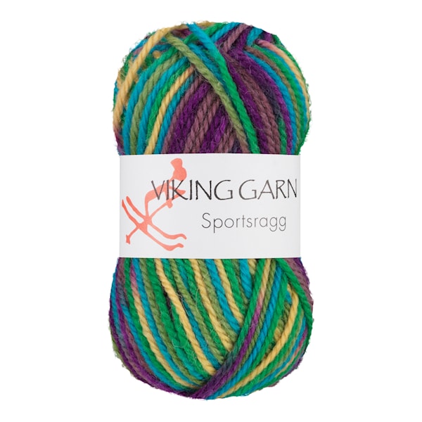 Sportsragg 50 g Multigrønn 592 Viking Garn