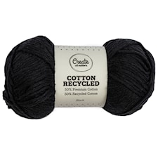 Cotton 8/9 Garn 100g Recycled Black A082 Adlibris