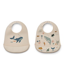 Tilda Bib -meriolento/Sandy 2-Pack Liewood