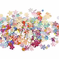 Paljetter Blommor 5-20 mm Mix 10 g