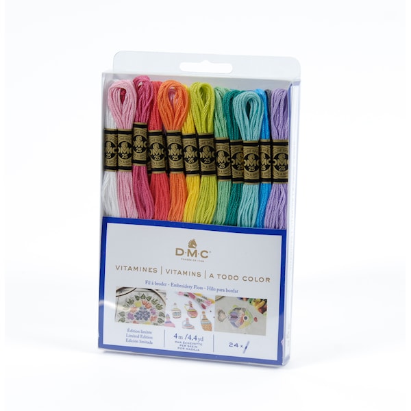 Mouliné Broderigarn Pakke Vitamins 24 Farger DMC