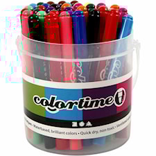 Colortime Tusj, ass. farger, strek 5 mm, 42 stk./ 1 pk.