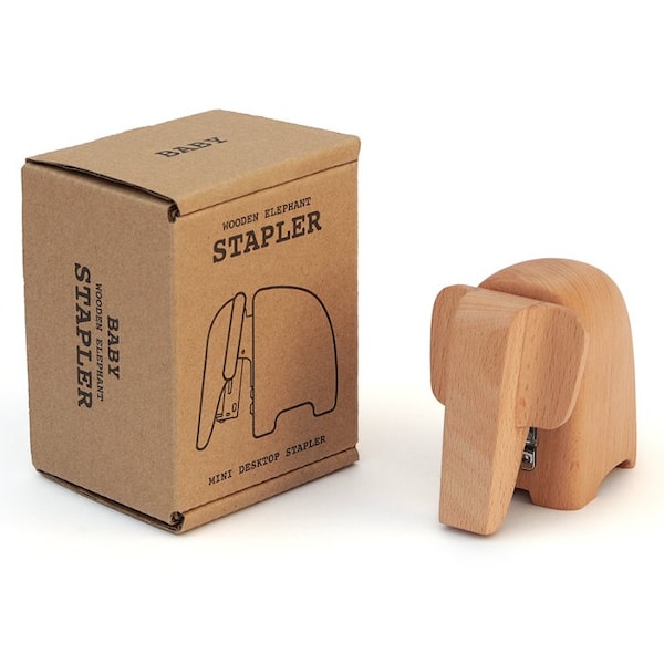Stiftemaskin Elefant i bøk 8,7 cm Suck UK