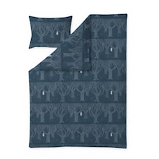 Regndagsmumin Bomull Sengesett Mörk Petrol 150X210 +50X60