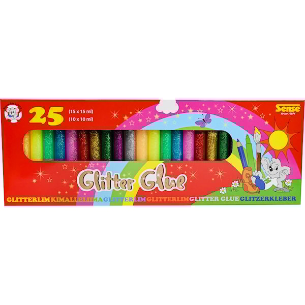 Glitterlim F&auml;rgmix 25-p, Sense