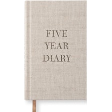 5-Års Dagbok Pocket Rough Linen Paperstyle