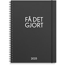 Kalender 2025 A5 Få det gjort Svart Burde