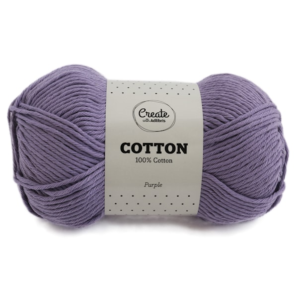 Adlibris Cotton Garn 100g Purple A128