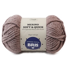 Adlibris BRIS Merino Soft & Quick Garn Ullmix 150g Beige Melange A044