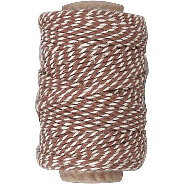 Creativ Company Cotton cord Brown/White 50m