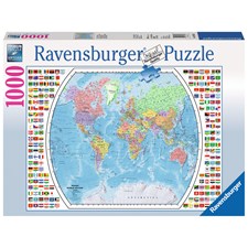 Political World Map, Pussel 1000 bitar, Ravensburger