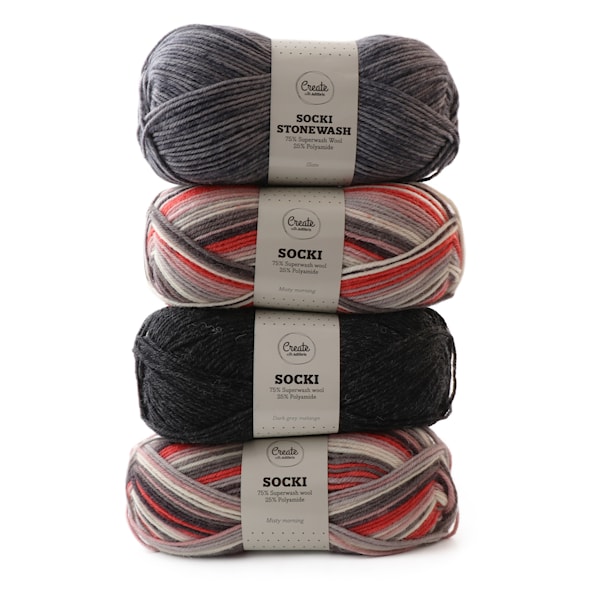 Lankapakkaus Adlibris Socki Lanka Villasekoitus 100g Misty Morning