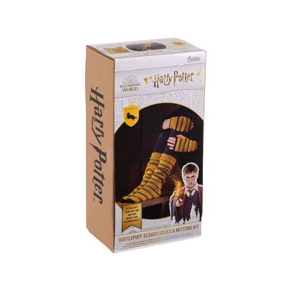 Harry Potter Mittens and Stockings Knitted Set, Hufflepuff