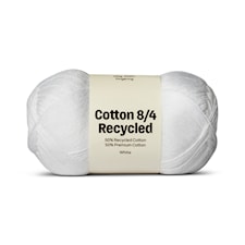 Cotton 8/4 Garn 100 g Recycled White A027 Adlibris