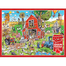 Pussel DoodleTown: Farmyard Folly 1000 bitar, Cobble Hill