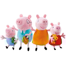 Greta Gris Mjukdjur Familj 4-pack