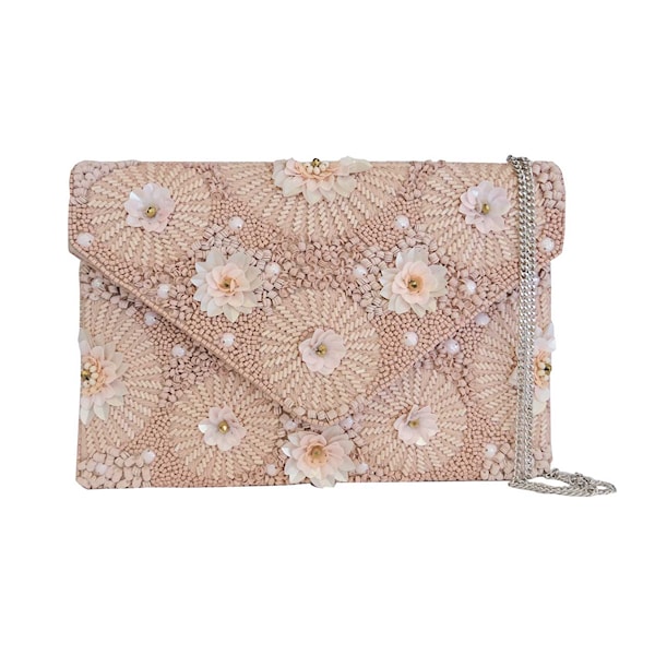 Clutch Meadow Beaded, Pink