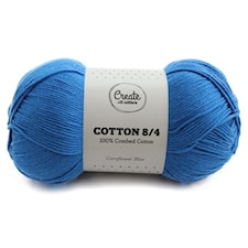 Cotton 8/4 Garn 100 g Recycled Cornflower Blue A096 Adlibris