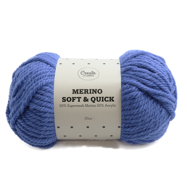 Adlibris Merino Soft & Quick lanka Ullmix 150g Blue A160