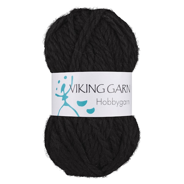 Hobbygarn 50 g Svart 903 Viking Garn