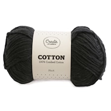 Cotton Garn 100 g Black A082 Adlibris