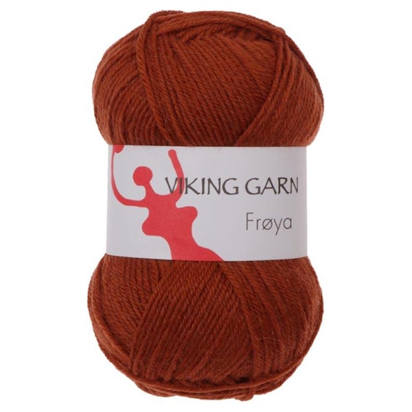 Viking of Norway Froya Garn Ullmix 50g Tobak 253