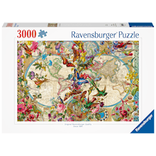 Flora & Fauna World Map Palapelit 3000 palaa Ravensburger
