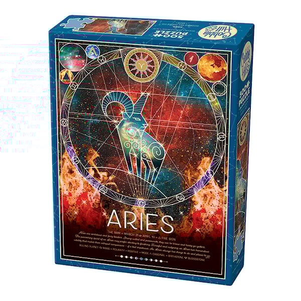 Puslespill Zodiac Aries 500 brikker, Cobble Hill